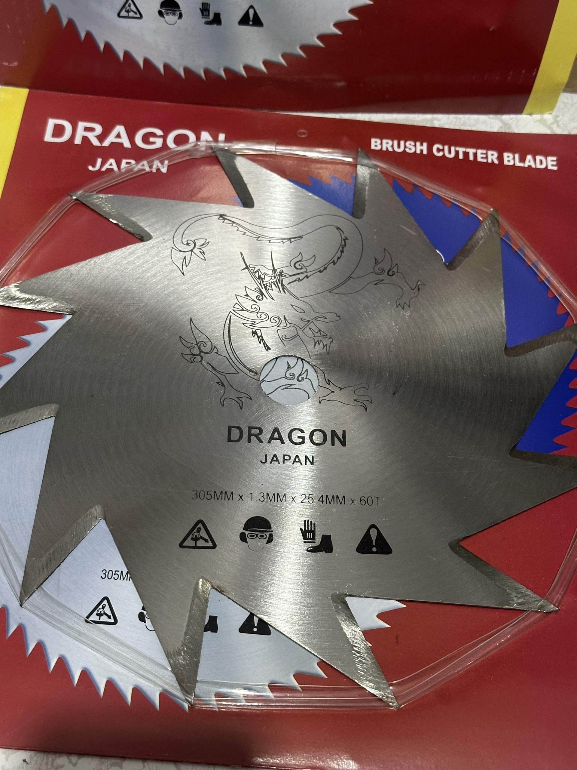 Dao cắt cỏ/ cắt lúa tròn . dao thép trắng. 305mm x 25.4mm x 12 răng. dày 1.3mm