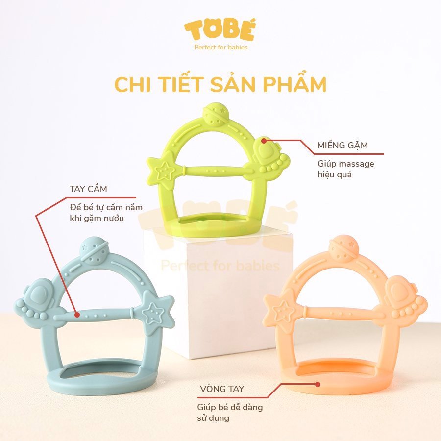 Gặm Nướu Silicone Cao Cấp ToBé An Toàn Cho Bé (Kèm hộp đựng tiện lợi)