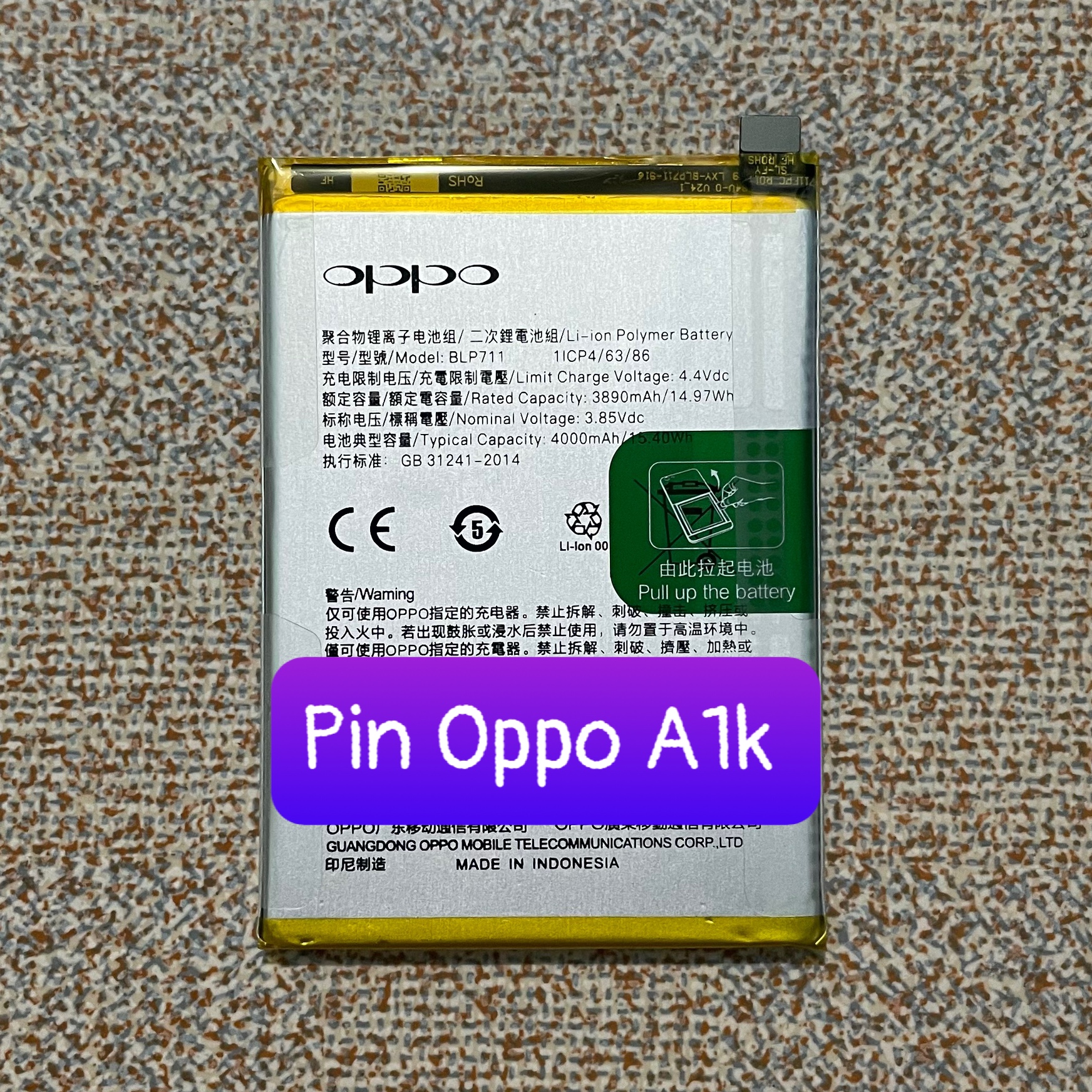 pin oppo A1k mã BLP711 (zin)