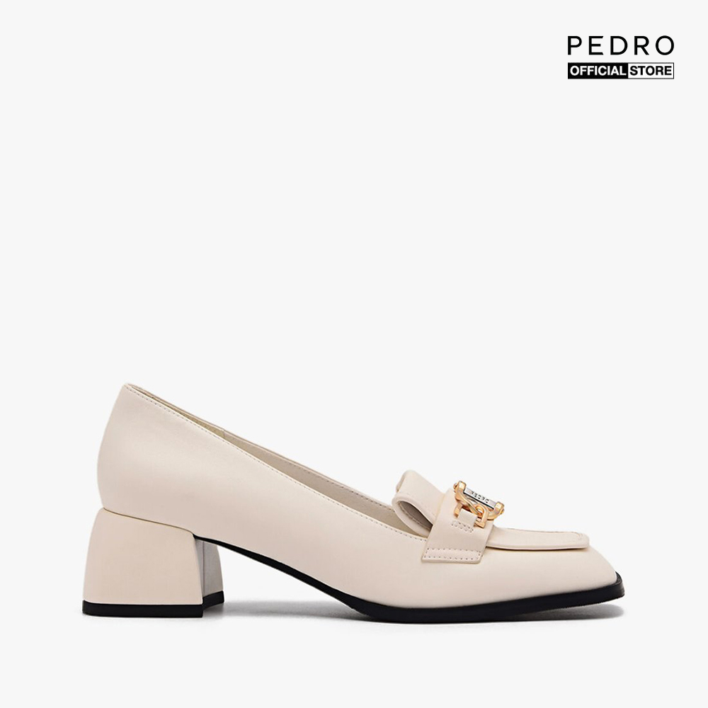 PEDRO - Giày cao gót bít mũi đế trụ Jean Leather PW1-26740009-41