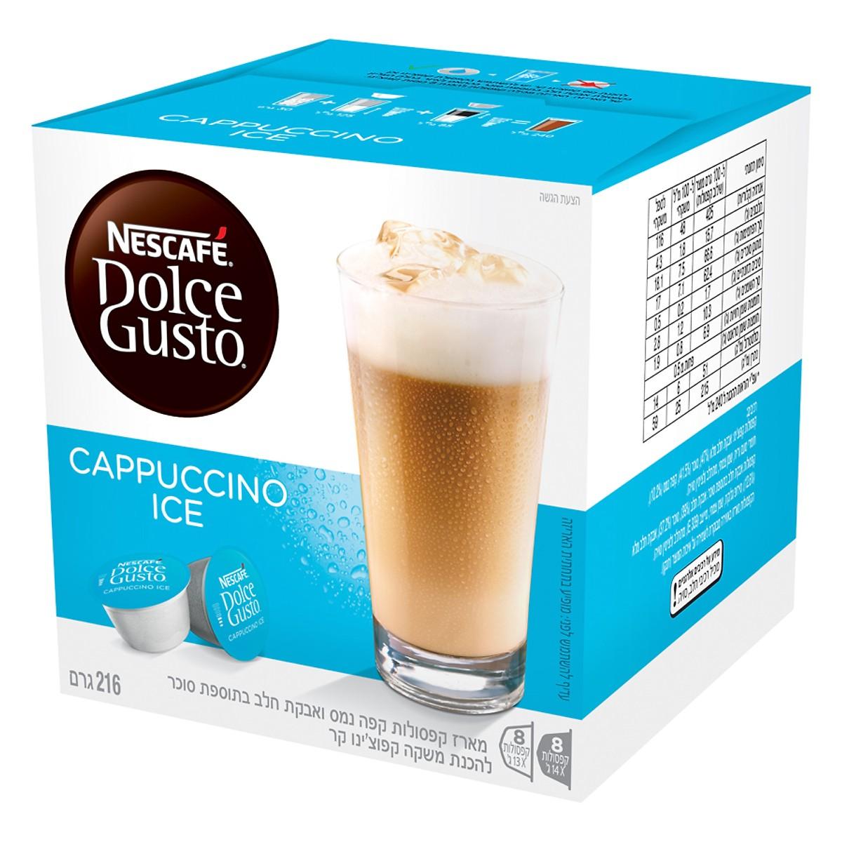 Hộp 16 viên nén cà phê sữa nescafe dolce gusto - cappuccino ice
