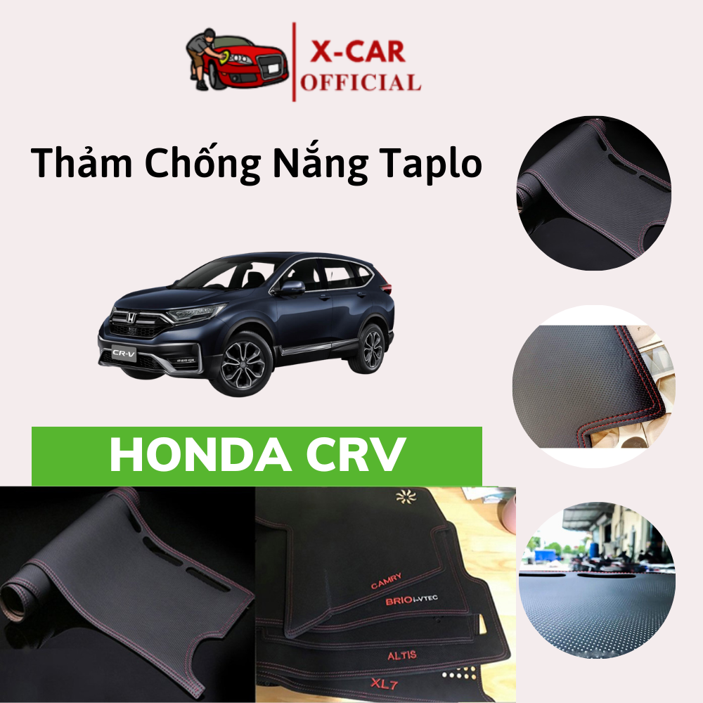Thảm phủ taplo da xe Honda CRV đời 2017-2019, thảm taplo da vân cacbon