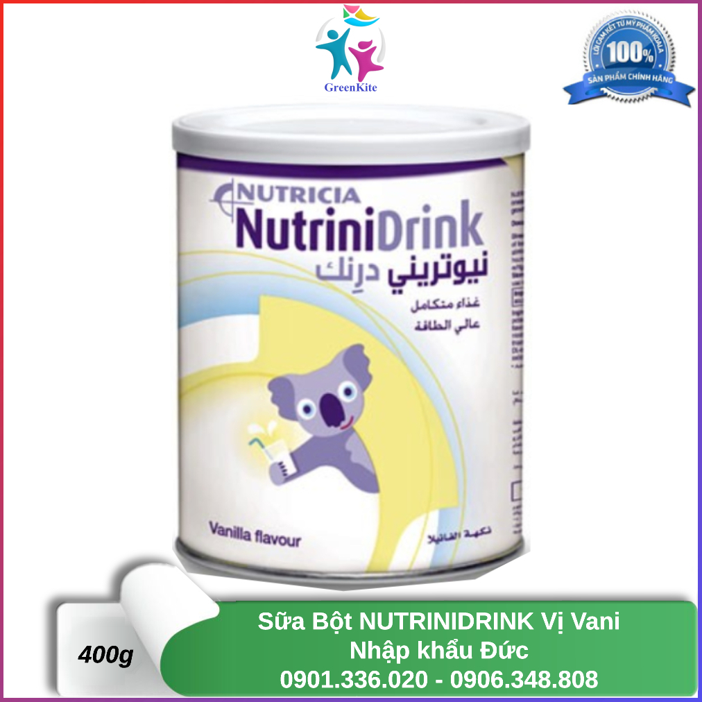 Sữa bột nutrinidrink vị vani 400g - sữa nhập khẩu đức