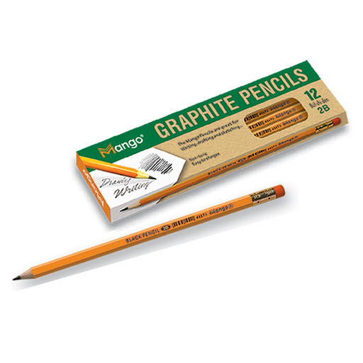[HCM]Viết chì Mango- Hộp 12 cây Bút chì Mango 2B / Lẻ 3 cây