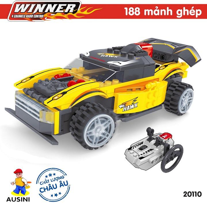 Đồ chơi lắp ráp xếp hình ausini - mô hình xe đua điều khiển no. 20110 - 173 mảnh ghép