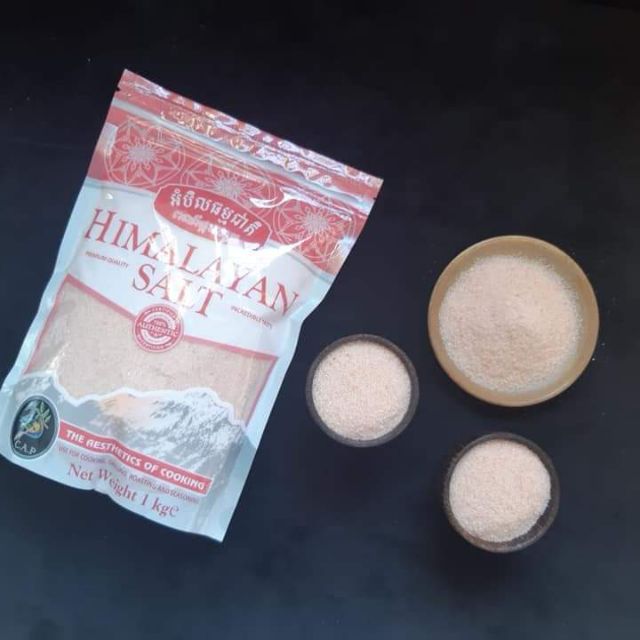 Muối hồng himalaya - nguyên gói và túi zip dùng thử