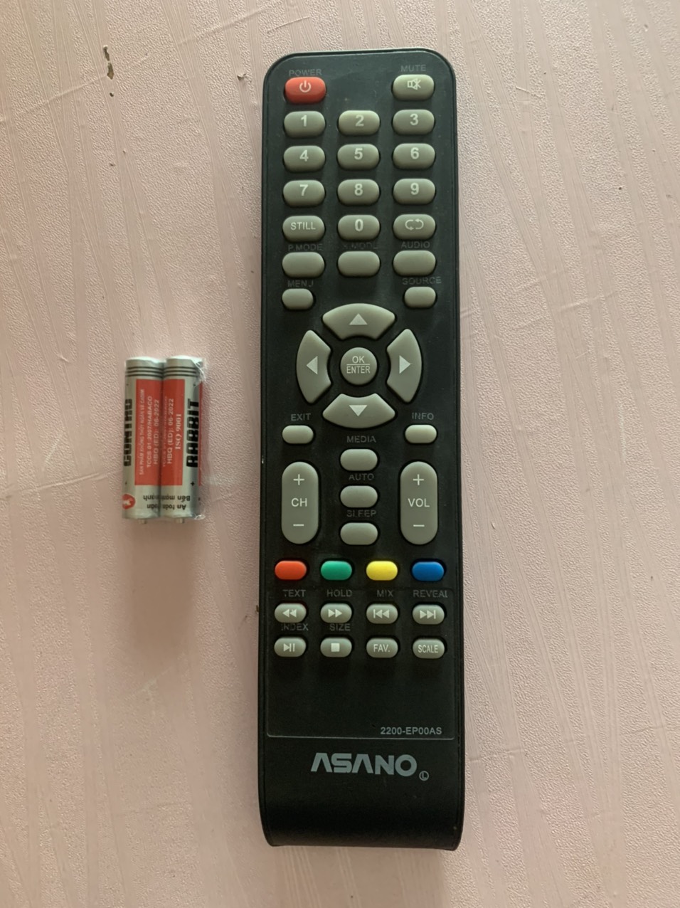 Remote điều khiển tivi asano 2200-ep00as