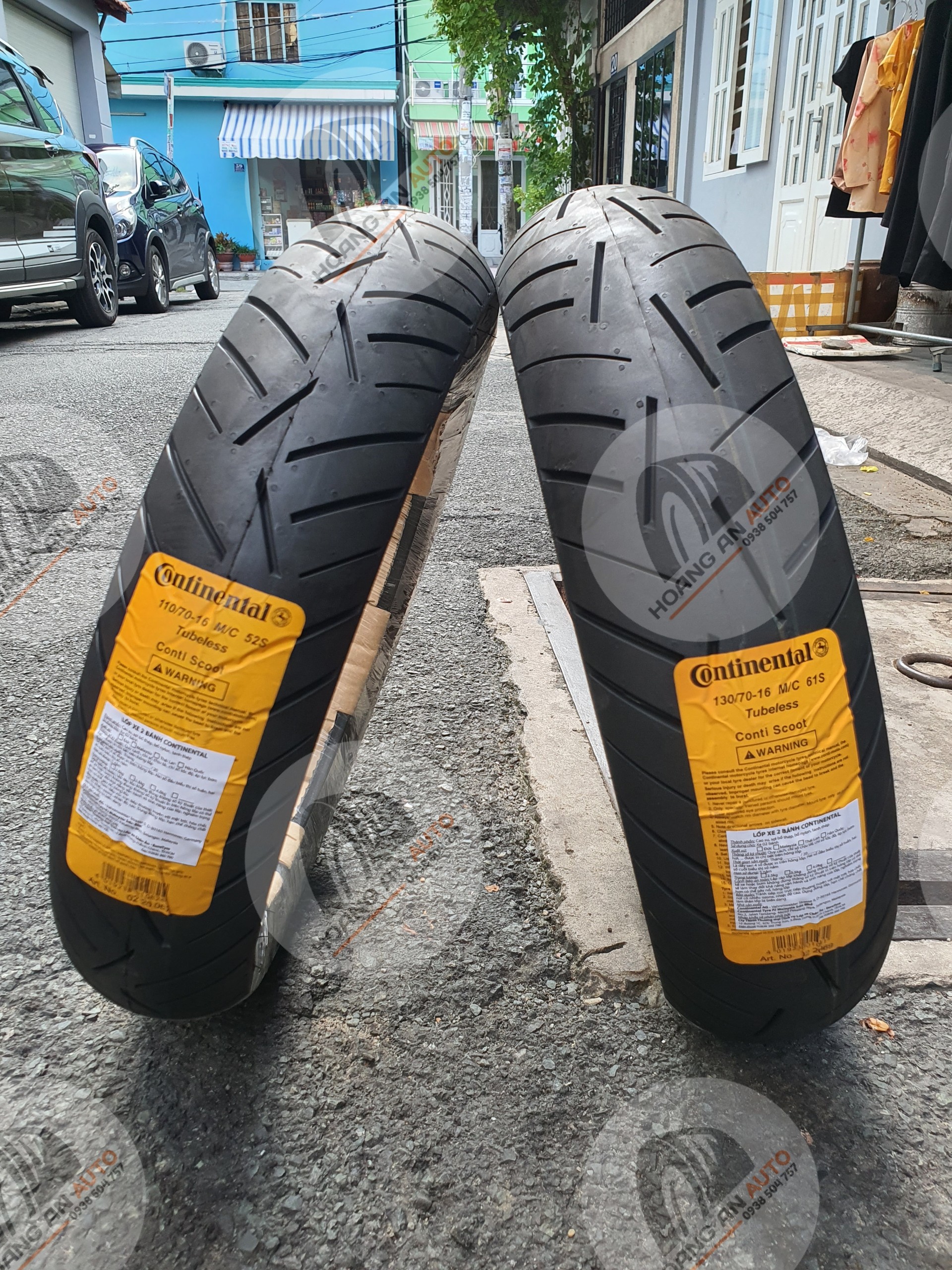 Cặp vỏ lốp xe continental conti scoot cao cấp cho honda sh125 150 300 350 size 100/80-16 &120/80-16, 110/70-16 % 130/70-16, giá 1 cặp