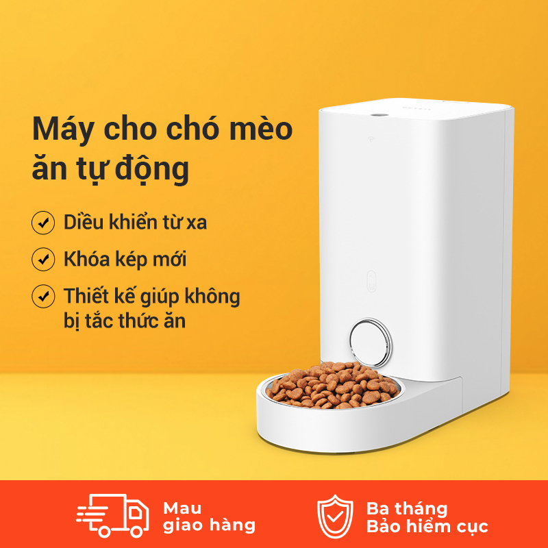 Xiaomi Mijia Xiaopei máy cho cho mèo ăn tự động sử dụng Wifi kết nối điện thoại