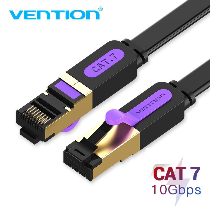 Dây cáp mạng Patch Cord cat7 Vention dẹt đúc sẵn 2 đầu Vention - Hàng chính hãng