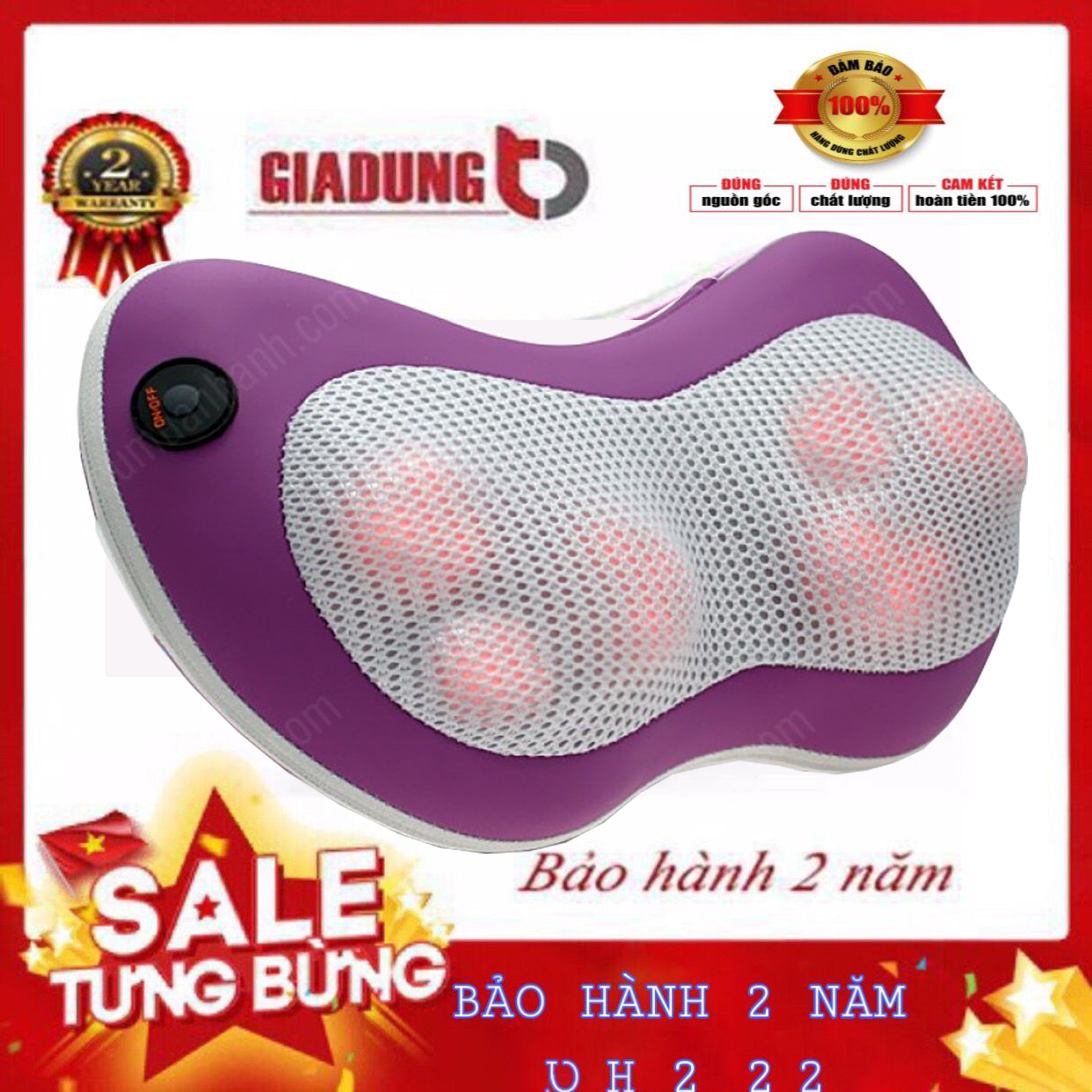 Gối massage gối massage hồng ngoại 6 bi loại tốt gối massage cổgối massage cổ vai gáy gối cảm biến hồng ngoại 6 bi thế hệ mới 2021