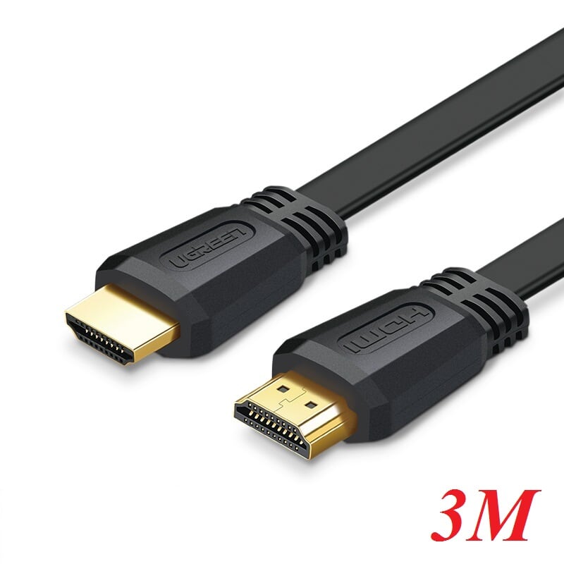 Ugreen 50820 3m màu đen cáp tín hiệu hdmi dẹt ed015
