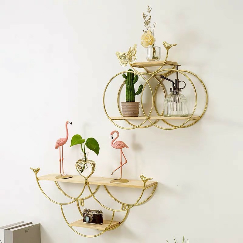 Kệ sắt decor treo tường hình bán Nguyệt