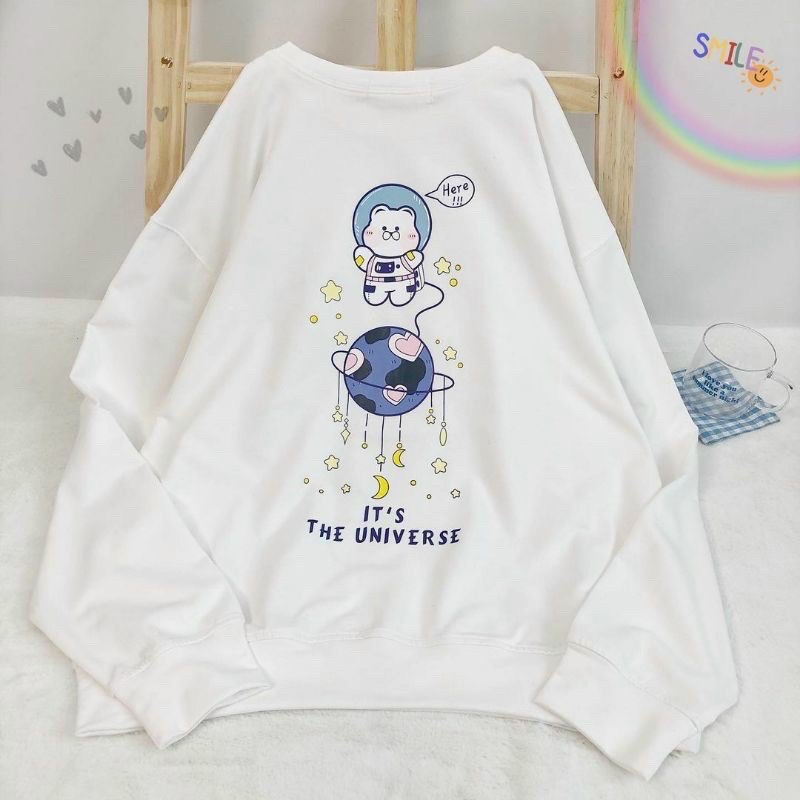 [HCM](Có video) Áo Sweater in bướm siêu đẹp dễ thương (Thun nỉ cotton cao cấp) Hình thật 100%