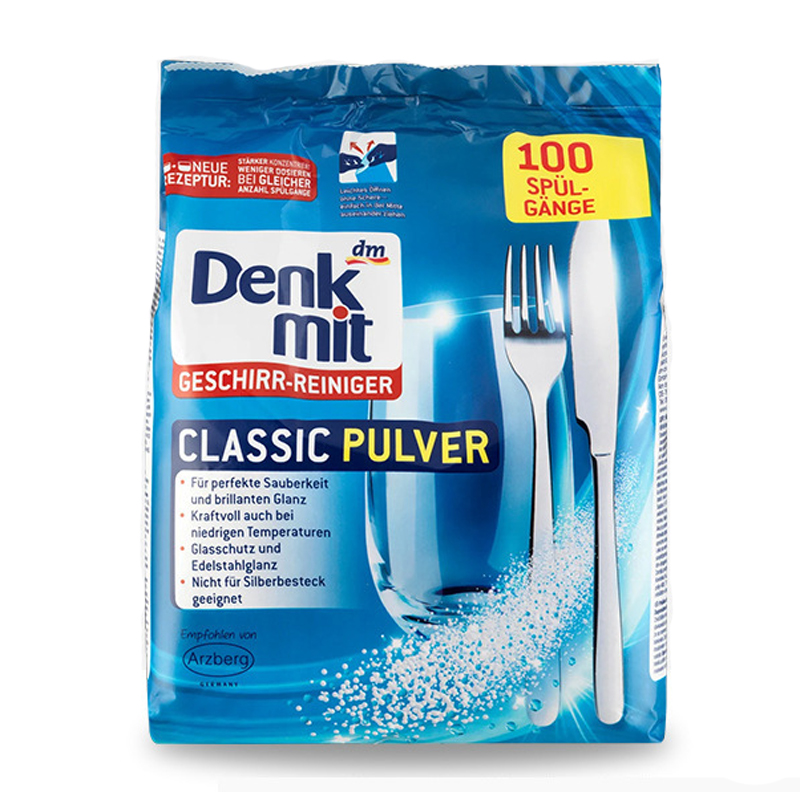 Bột rửa chén bát Denkmit Classic Pulver Đức 1.5kg dùng cho máy rửa chén bát