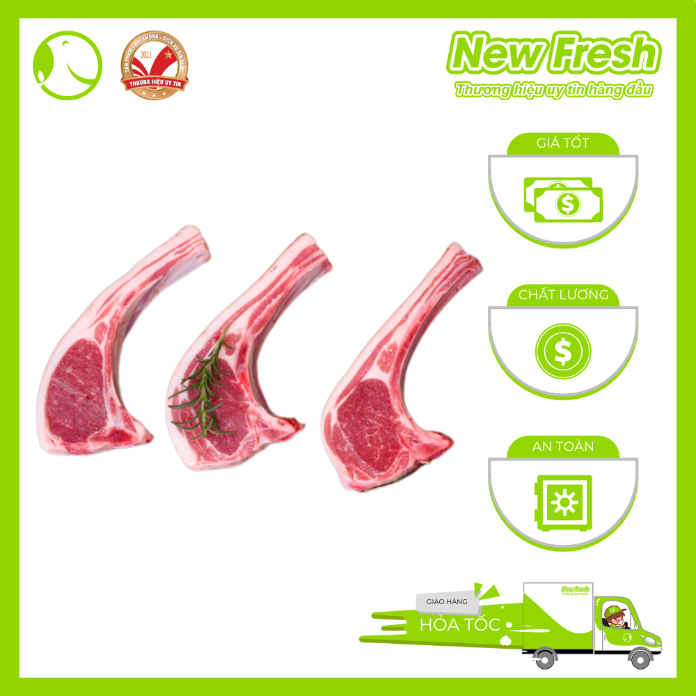 [HỎA TỐC HCM] Sườn Cừu Úc Cao Cấp Có Xương Sống Cắt Lát - Túi 500G   | Thịt tươi, chất lượng cao, an toàn, giá tốt, giao hàng nhanh.