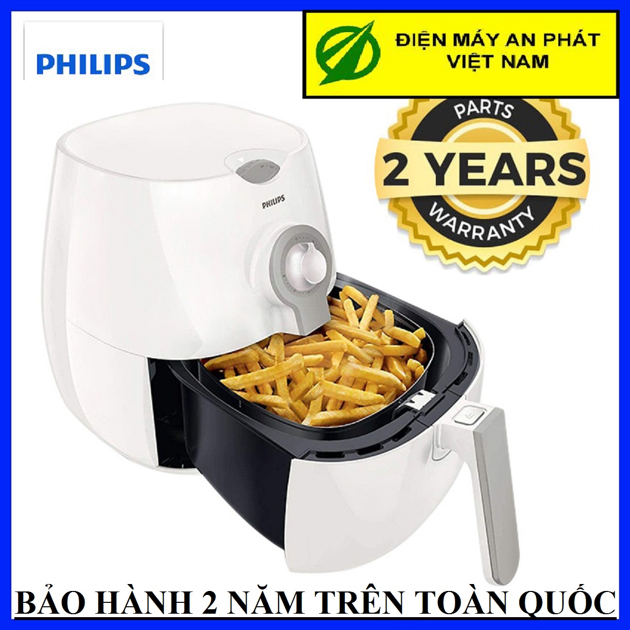 Nồi chiên không dầu cao cấp Philips HD9216 - Hàng Công ty - Bảo hành 2 năm trên Toàn quốc