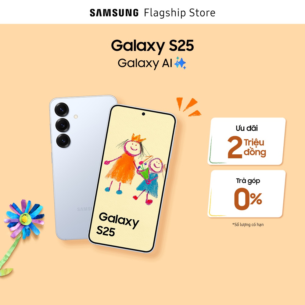 [SIÊU SALE HÈ 20H 4-7.5] Điện thoại Samsung Galaxy S25, Điện thoại AI, Tìm kiếm thông minh, Video camera đêm Nightography, Chip Snapdragon