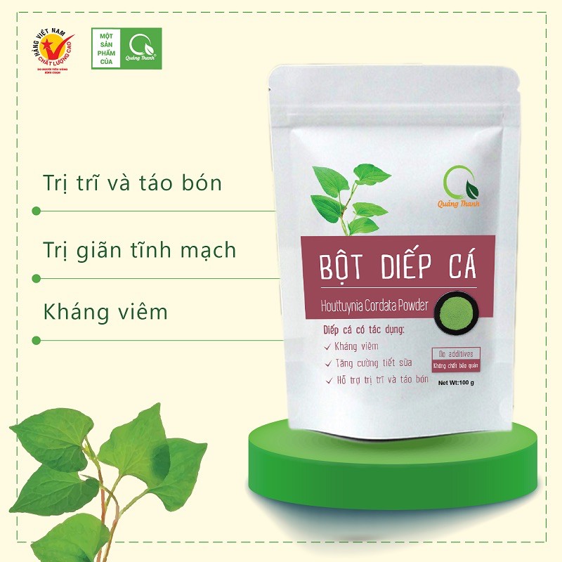 [HCM]Bột Diếp Cá Sấy Lạnh Nguyên Chất 50g Quảng Thanh