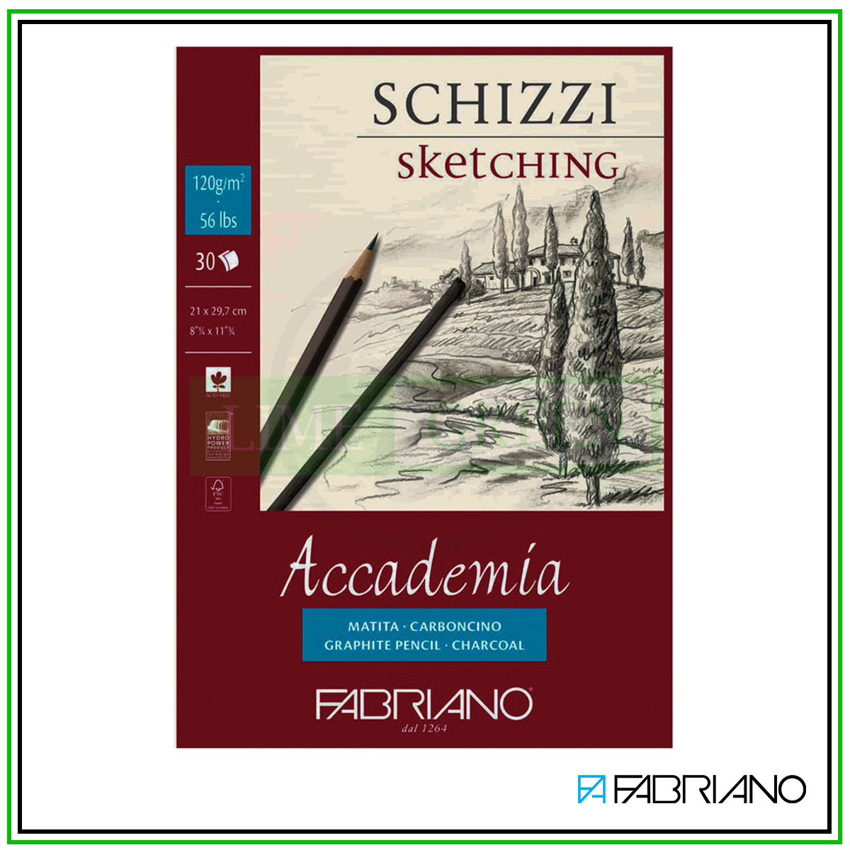 Giấy vẽ chì màu chuyên dụng Fabriano Schizzi Sketching A4 120gsm