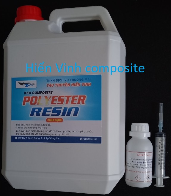 Keo composite - 5 kg + 50 cc xúc tác + 1 xi lanh pha keo