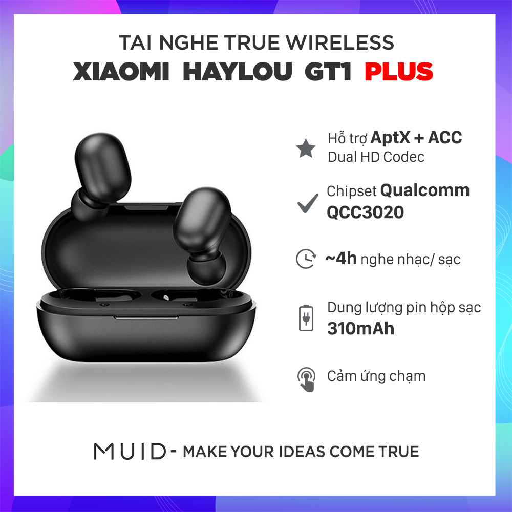 [HCM]Tai Nghe True Wireless HAYLOU GT1 Plus