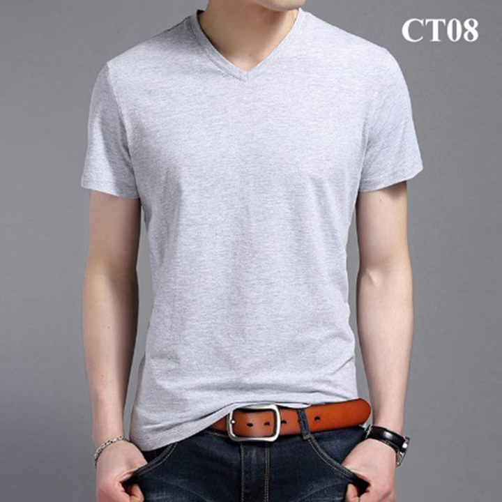 Áo thun nam cổ tim ngắn tay đẹp nhiều màu đủ size ( có size lớn cho người 100 kg ) - 5
