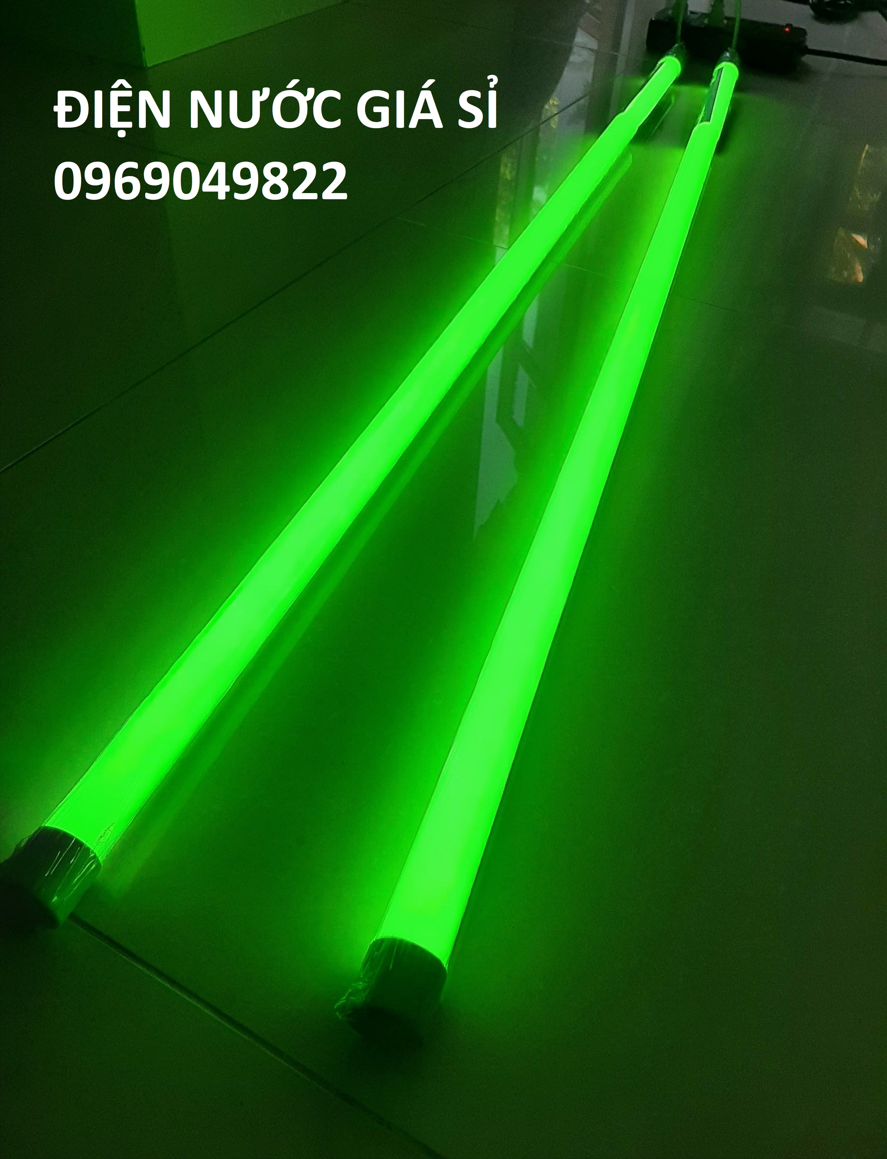 Bộ 2 bóng đèn Led 60CM - 1m2 1,2m màu xanh lá trang trí, đèn led tuýp 1,2 met T8 xanh lá.