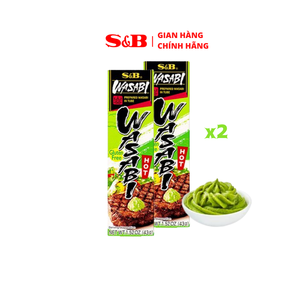 Gia vị wasabi s&b prepared wasabi in tube 43g