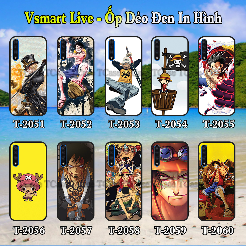 [HCM]Ốp lưng Vsmart Live 4 dẻo đen in hình Đảo hải tặc