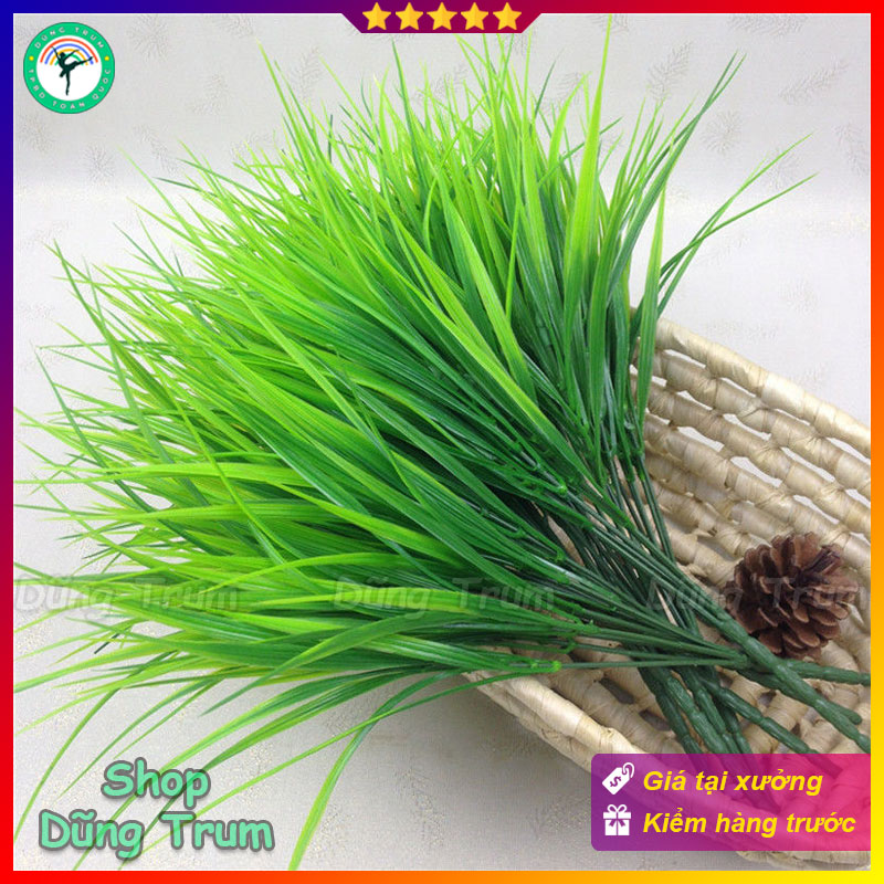 Chùm cỏ nhựa trang trí bình hoa dài 31cm decor nhà cửa văn phòng