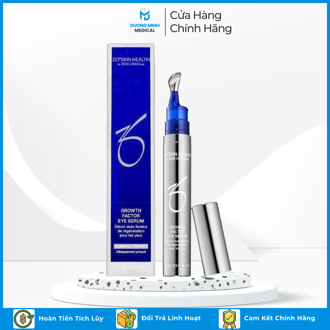 Serum mắt zo growth factor tinh chất làm đầy rãnh nhăn, trẻ hóa da vùng mắt 15ml hàng công ty chính hãng - dương minh medical
