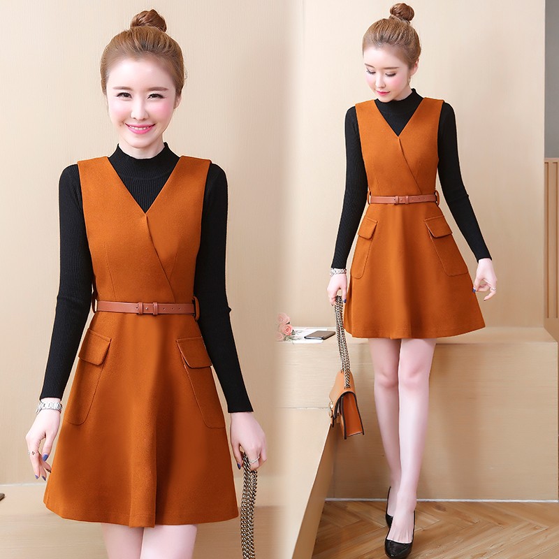 Set váy dạ áo len