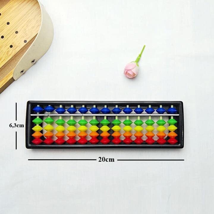 Bàn tính Soroban 7 sắc cầu vồng