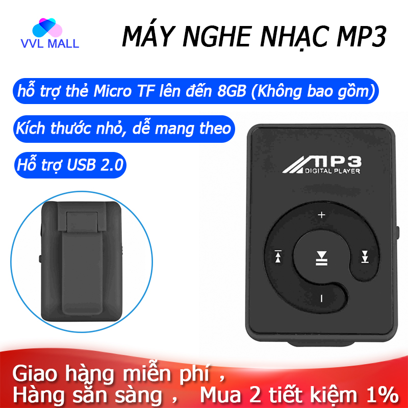 【Trong kho】【Trong kho】Kẹp Gương Mini Máy Nghe Nhạc Mp3 Kỹ Thuật Số USB, Hỗ Trợ Thẻ SD TF 8GB,máy nghe nhạc mini,máy nghe nhạc,máy nghe nhạc mp3,máy nghe nhạc mini tặng thẻ nhớ