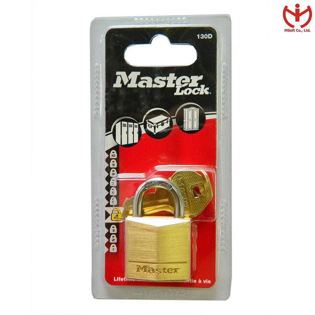 Ổ Khóa Master Lock 130 EURD - Thân Đồng Rộng 30mm 2 Chìa Răng Cưa - MSOFT