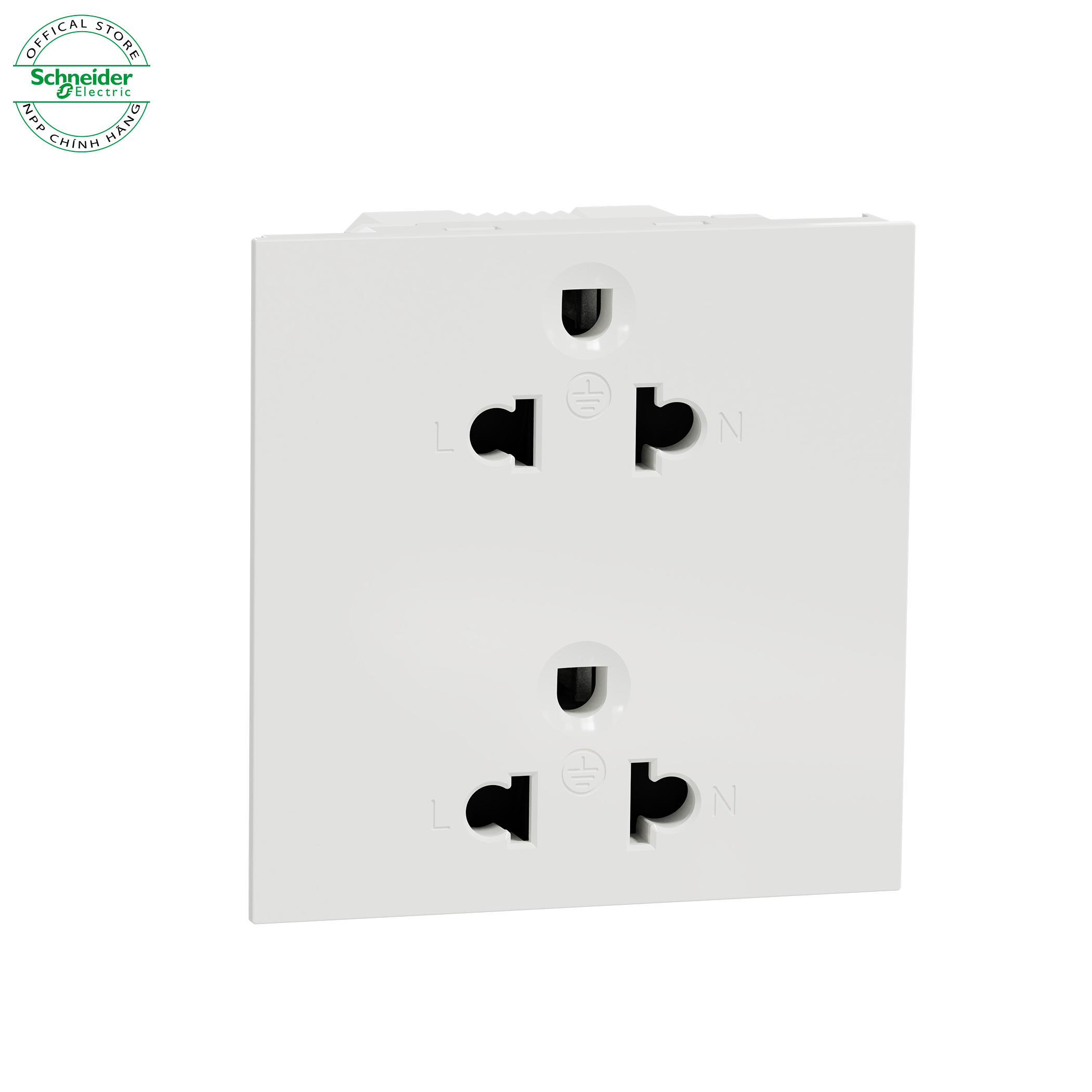 Ổ cắm đôi 3 chấu 16A, size E - Dòng AvatarOn A - Schneider Electric