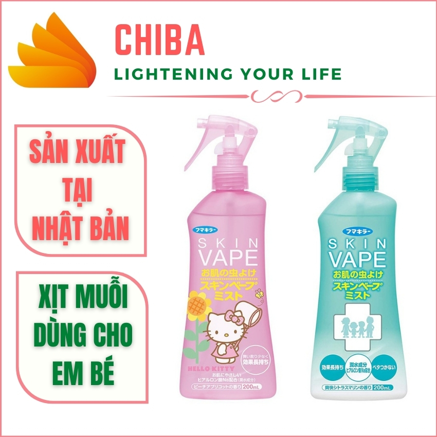 [Free ship]Xịt chống muỗi VAPE Kitty ChiBa XM01 ngăn ngừa muỗi và côn trùng đốt cho trẻ em