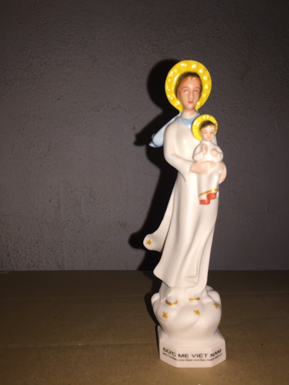 [HCM]161. Đức Mẹ La Vang gốm sứ 13cm