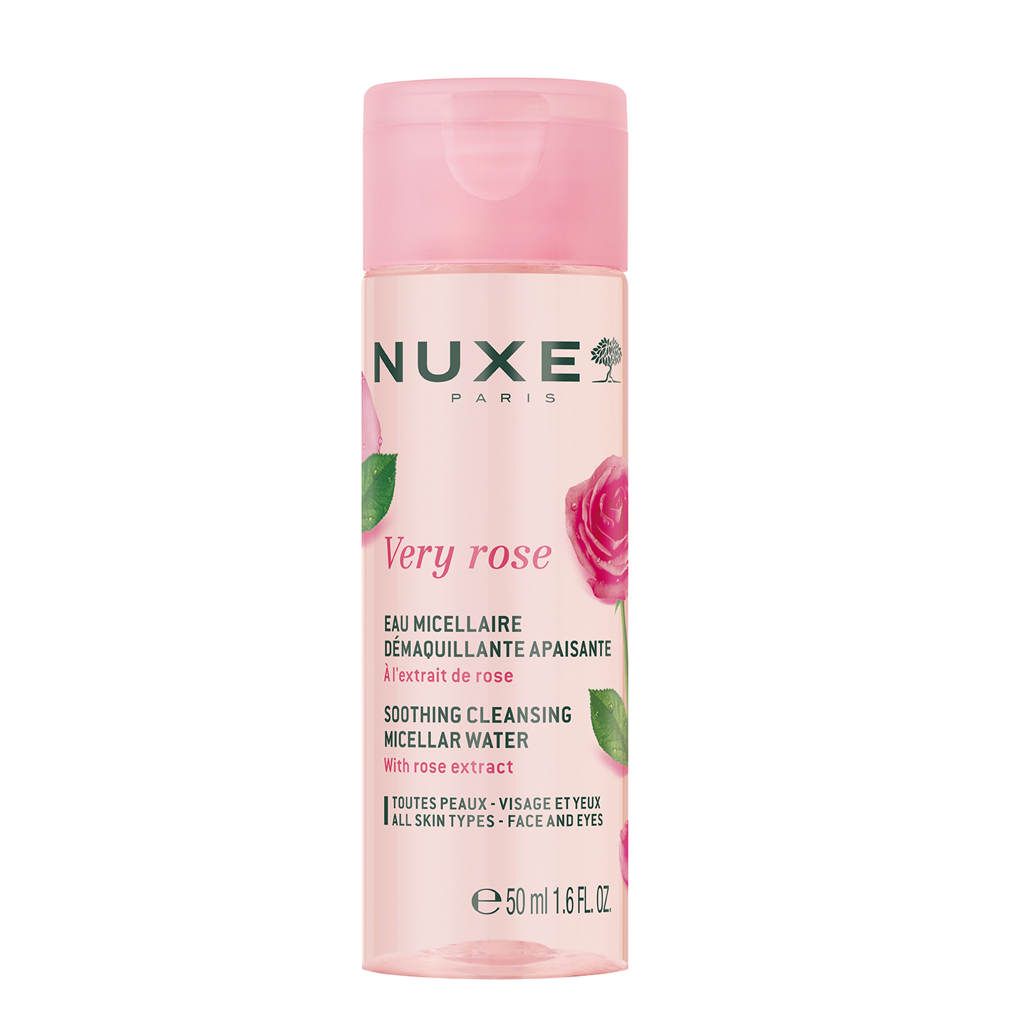 [Quà tặng không bán ] Nước tẩy trang Micellar 3 trong 1 chiết xuất hoa hồng Nuxe Very Rose 50ml