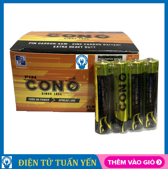 Hộp 40 viên pin tiểu aaa con ó r03p 1.5v dùng cho remote điều khiển - hàng chính hãng