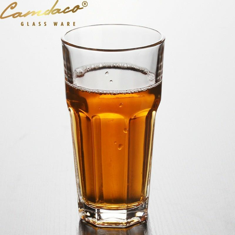 Bộ 12 Ly Cốc Thủy Tinh 8 Góc Cao Uống Bia Úp Ngược 420ML Cẩm Đạt – PCD21003