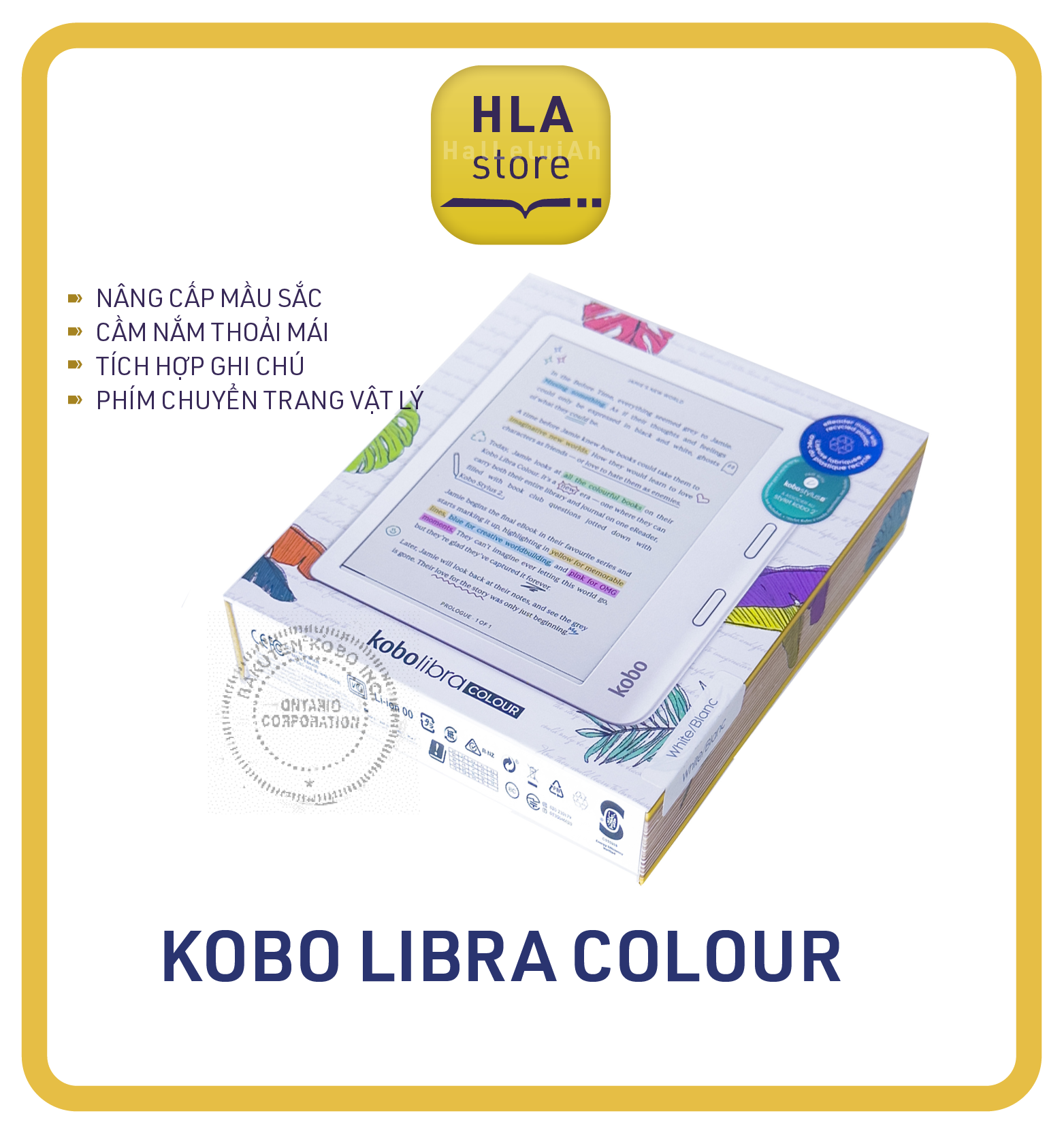 Máy đọc sách Kobo Libra Colour, Libra 2 - mới nguyên seal - bảo hành 12 tháng.