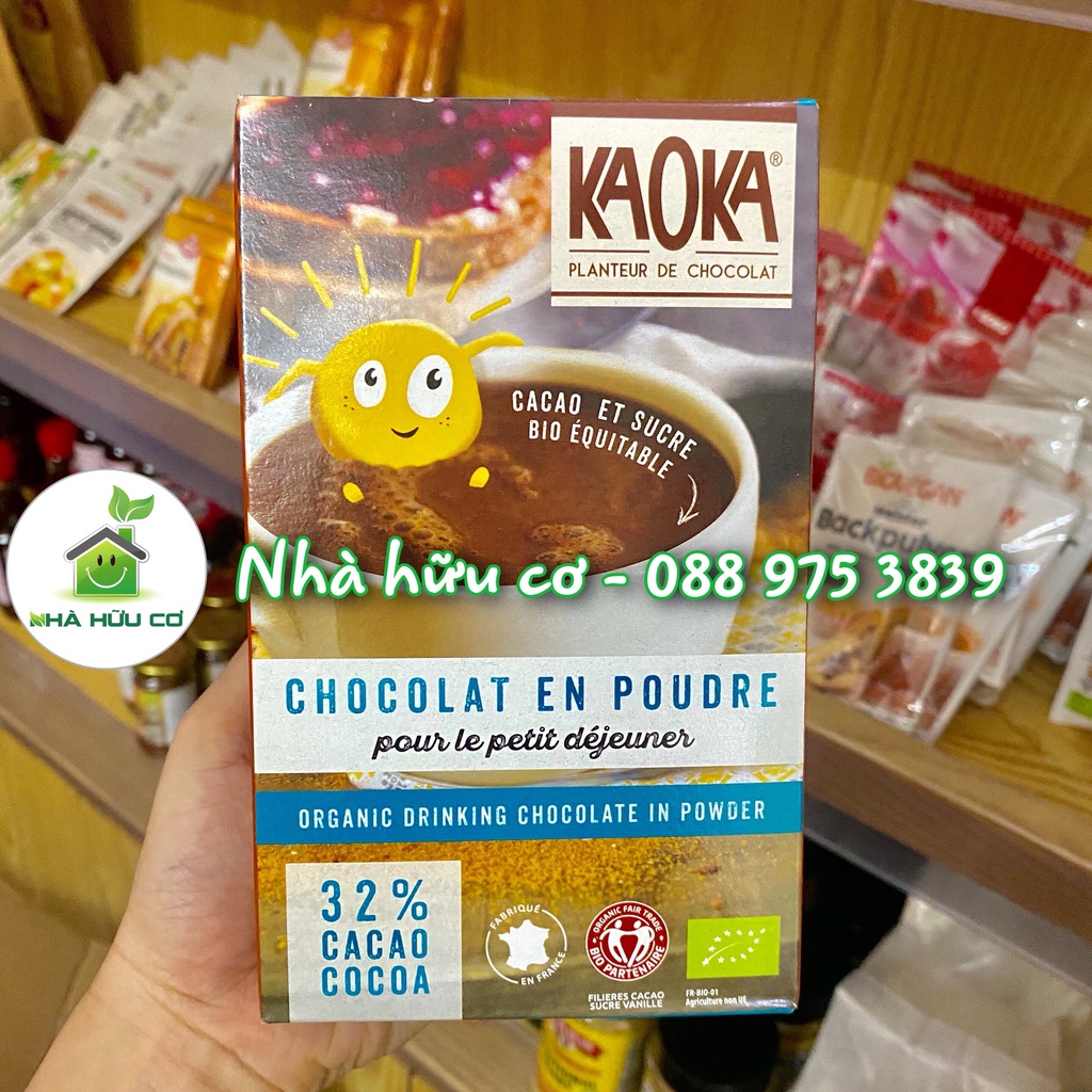 Bột cacao hữu cơ Kaoka 400g 100g 50g - Date 3 2023 - Nhà Hữu Cơ
