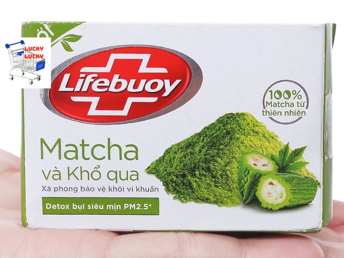 Xà phòng bảo vệ khỏi vi khuẩn Lifebuoy matcha và khổ qua 90g