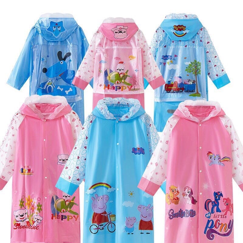Áo mưa trẻ em thời trang cao cấp, áo mưa cho bé, áo mưa hoạt hình cho bé trai và bé gái, áo mưa măng tô cho bé, áo mưa hoạt hình, áo mưa
