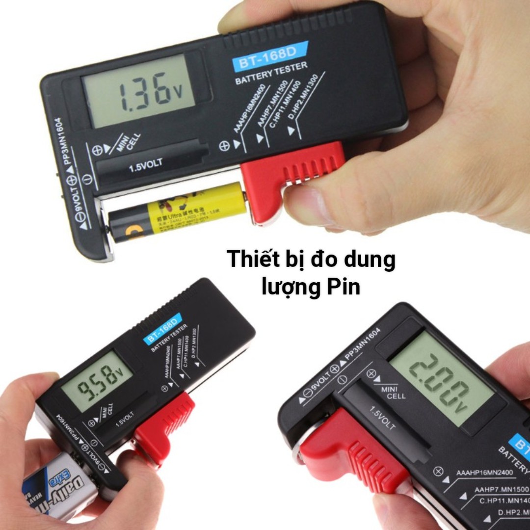 Thiết bị kiểm tra dung lượng pin. thiếtbị bt_168 test pin1,5v-9v