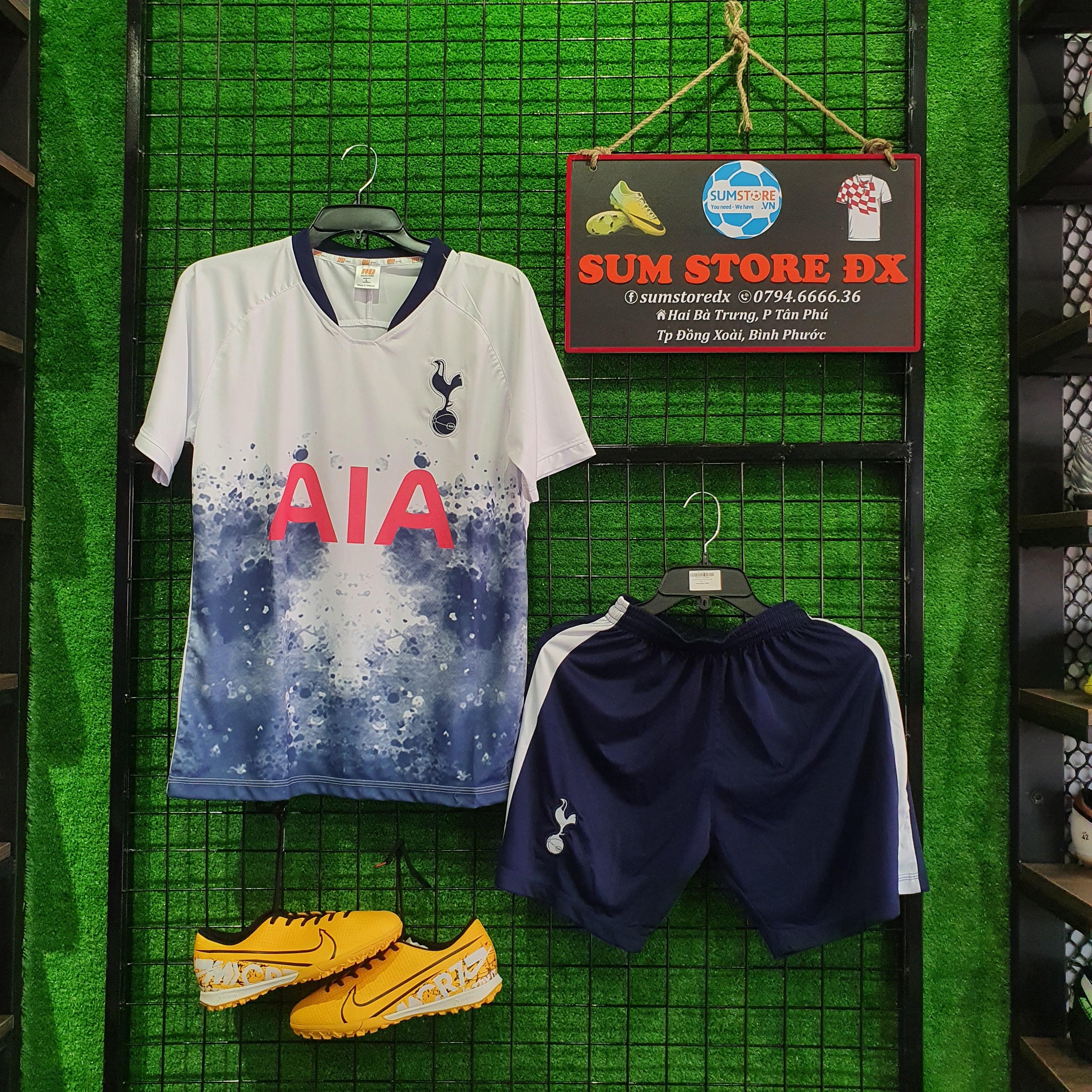 Áo Bóng Đá  - Đồ Đá Banh Tốtteham Trắng Chế HD Cực Chất Vải Thun Lạnh Cao Cấp (Có Kèm Hình Thật)