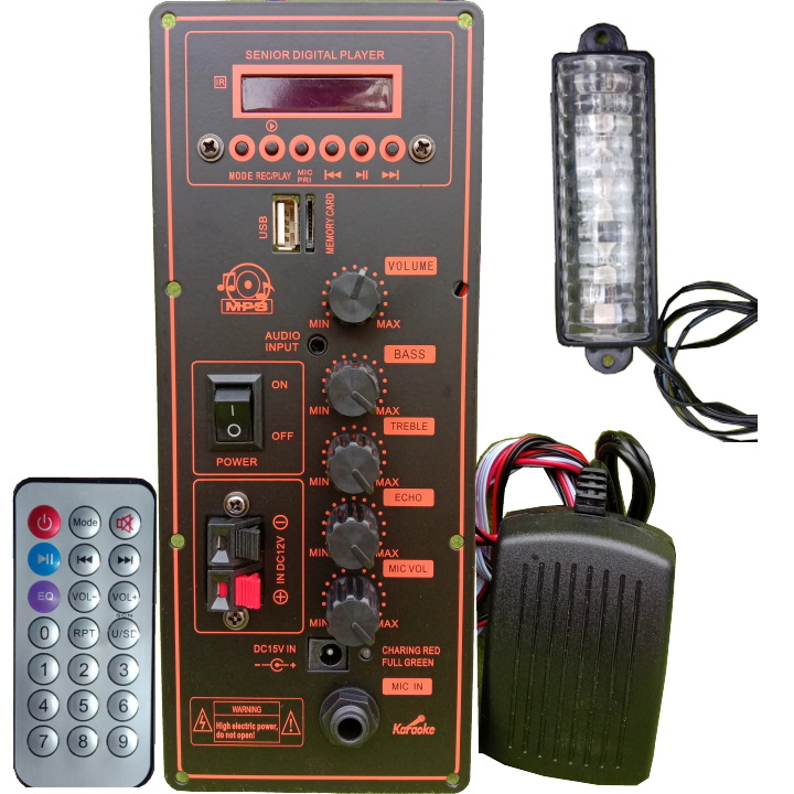 [HCM]Mạch loa kéo HA8622 cam đỏ kèm led