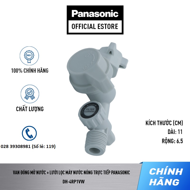 Van đóng mở nước + lưới lọc máy nước nóng trực tiếp Panasonic Model DH-3RL2VH  DH-3RP2VK  DH-4RL1VW  DH-4RP1VW - Van nước máy nước nóng Panasonic